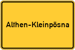 Place name sign Althen-Kleinpösna
