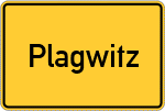 Place name sign Plagwitz