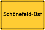 Place name sign Schönefeld-Ost