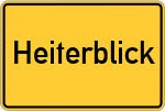 Place name sign Heiterblick
