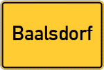 Place name sign Baalsdorf