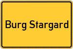 Place name sign Burg Stargard