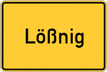 Place name sign Lößnig