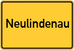 Place name sign Neulindenau