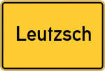 Place name sign Leutzsch
