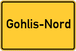 Place name sign Gohlis-Nord