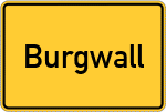 Place name sign Burgwall