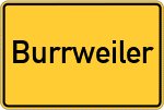 Place name sign Burrweiler