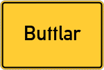 Place name sign Buttlar