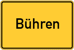 Place name sign Bühren