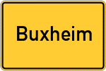 Place name sign Buxheim, Oberbayern