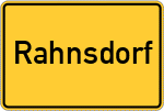 Place name sign Rahnsdorf