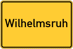 Place name sign Wilhelmsruh