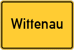 Place name sign Wittenau