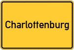 Place name sign Charlottenburg
