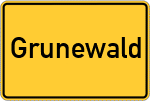 Place name sign Grunewald