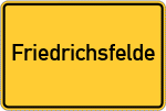 Place name sign Friedrichsfelde