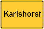 Place name sign Karlshorst