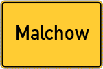 Place name sign Malchow