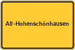 Place name sign Alt-Hohenschönhausen