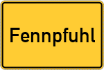 Place name sign Fennpfuhl