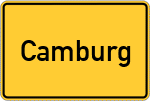 Place name sign Camburg