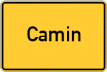 Place name sign Camin