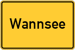 Place name sign Wannsee