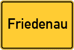 Place name sign Friedenau