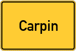 Place name sign Carpin
