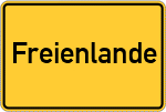 Place name sign Freienlande