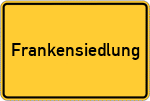 Place name sign Frankensiedlung