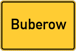 Place name sign Buberow