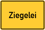 Place name sign Ziegelei