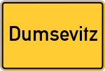 Place name sign Dumsevitz