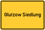 Place name sign Glutzow Siedlung