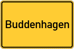 Place name sign Buddenhagen