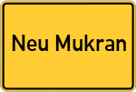 Place name sign Neu Mukran