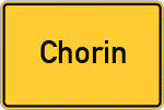 Place name sign Chorin
