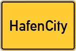 Place name sign HafenCity