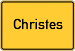 Place name sign Christes
