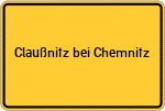 Place name sign Claußnitz bei Chemnitz