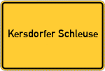 Place name sign Kersdorfer Schleuse