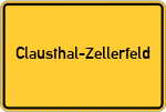 Place name sign Clausthal-Zellerfeld