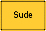 Place name sign Sude