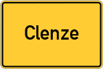 Place name sign Clenze
