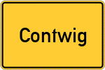 Place name sign Contwig