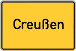 Place name sign Creußen