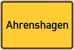Place name sign Ahrenshagen