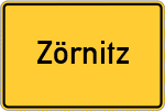 Place name sign Zörnitz